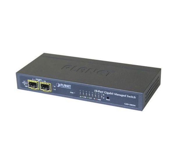 Switch Niv2 8 gigabit et 2 SFP 100/1G alimentation PoE