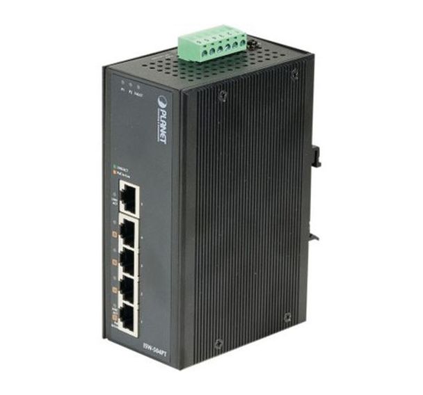 Switch indust 5P 10/100 dont 4 Injecteurs PoE 15W -45/75°