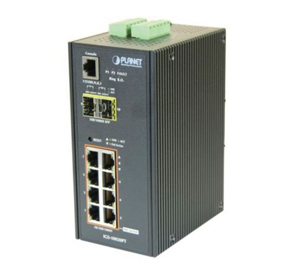 Switch indust L2 8 giga poe &2 sfp 100FX/1G