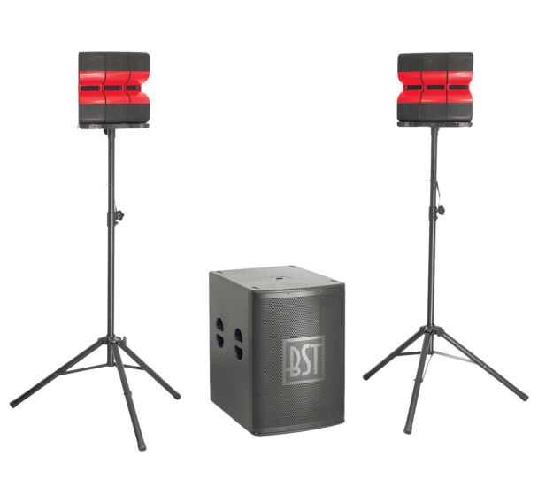 Système 2.1 actif 1200W avec SUB 18'' + 2 satellites pieds - BST