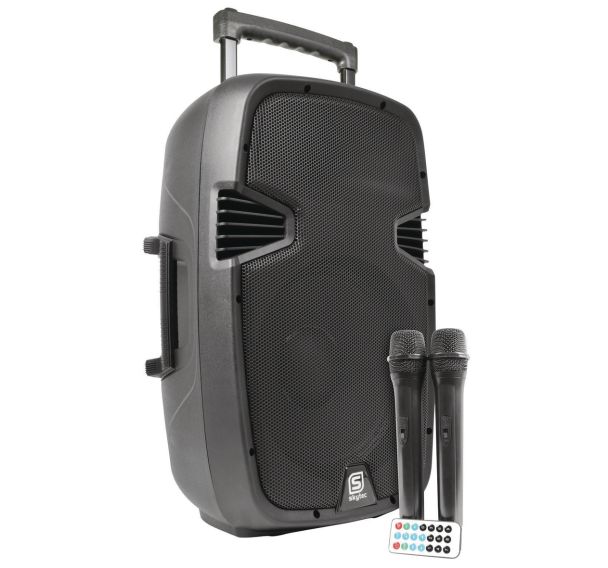 Système amplifié portable SPJ-PA9 12'' et 15'' 2 UHF/USB/MP3  Vonyx