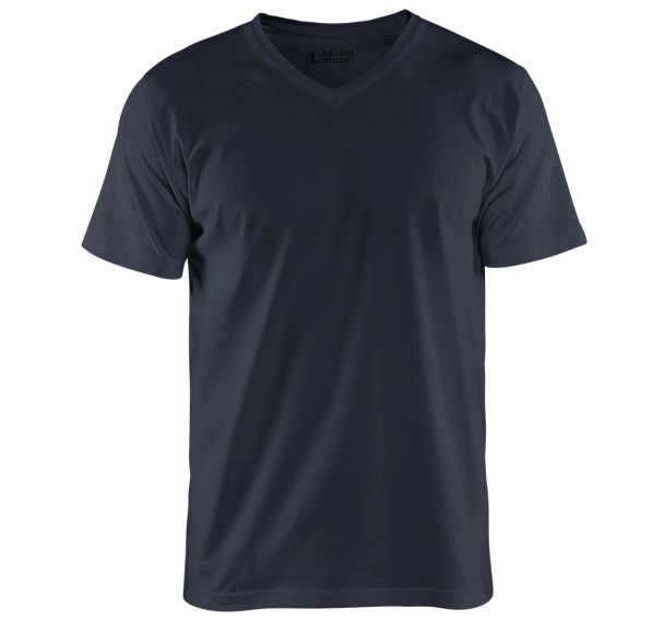 T-Shirt col en V marine foncé