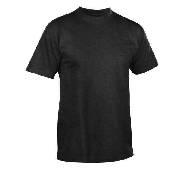 T-Shirt noir mélangé, coupe classique
