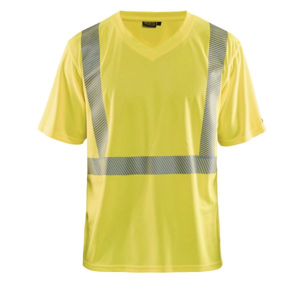T-shirt anti-UV haute visibilité jaune fluorescent