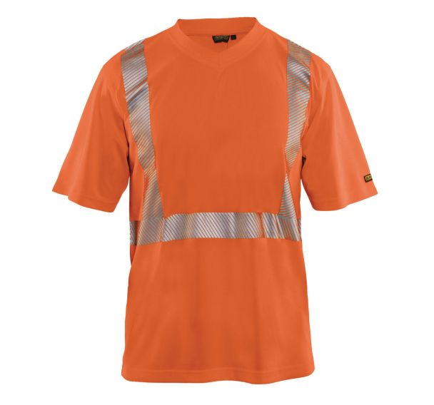 T-shirt anti-UV haute visibilité orange fluorescent