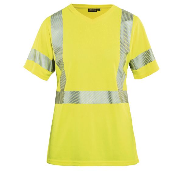 T-shirt haute visibilité femme jaune fluorescent