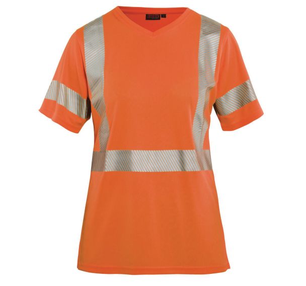 T-shirt haute visibilité femme orange fluorescent