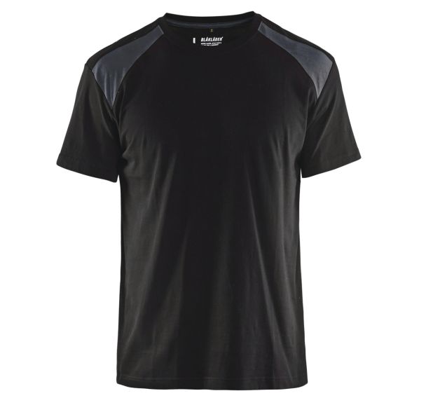 T-shirt noir/gris foncé