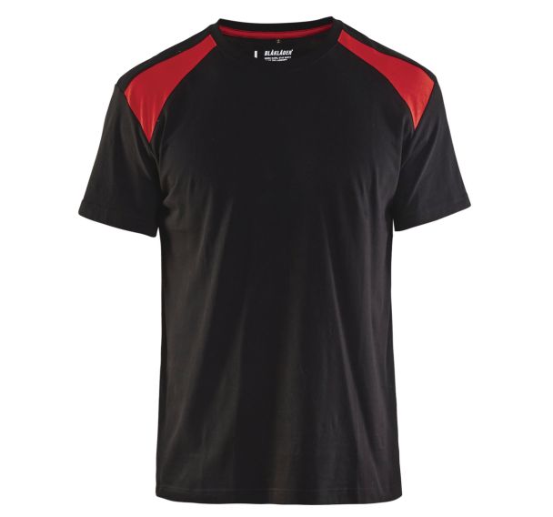 T-shirt noir/rouge