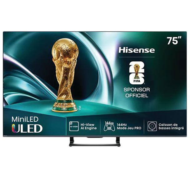 TV QD Mini-LED 4K - 75U7Q - Diagonale 189 cm - Hisense