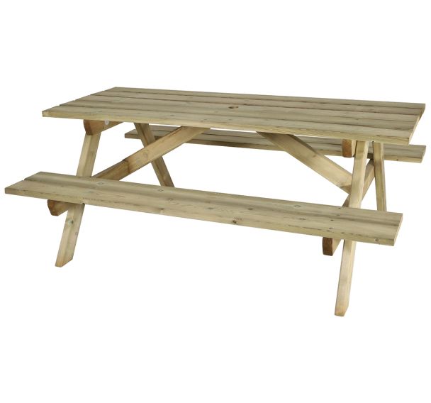 Table-bancs bois Batz Pin traité
