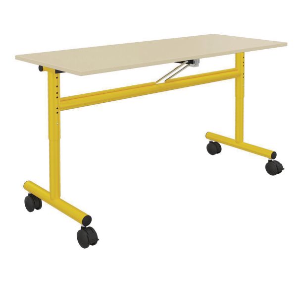 Table 130x50cm rabattable régl. T3 à T6 strat. Polypro. - Mobidecor