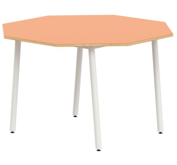 Table 4 pieds inclinés octogonale Ø 120 cm stratifié ABS