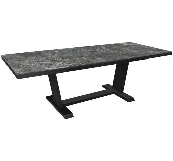 Table AMBER 180/240 x 100 cm kedra/alu - lunar/graphite