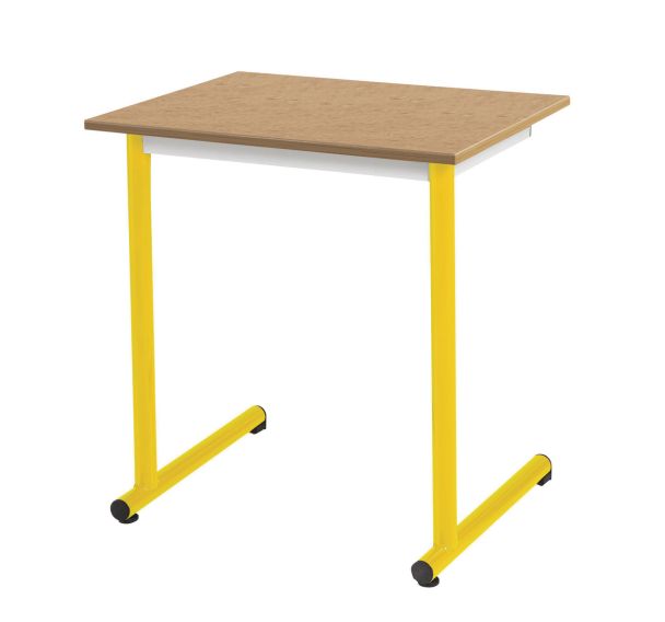 Lot de 2 tables Access pieds ronds plateau coloris hêtre
