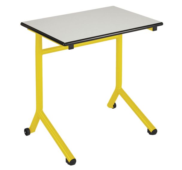 Table Atlas Mobile Blanc, chants surmoulés noirs  - Manutan Expert