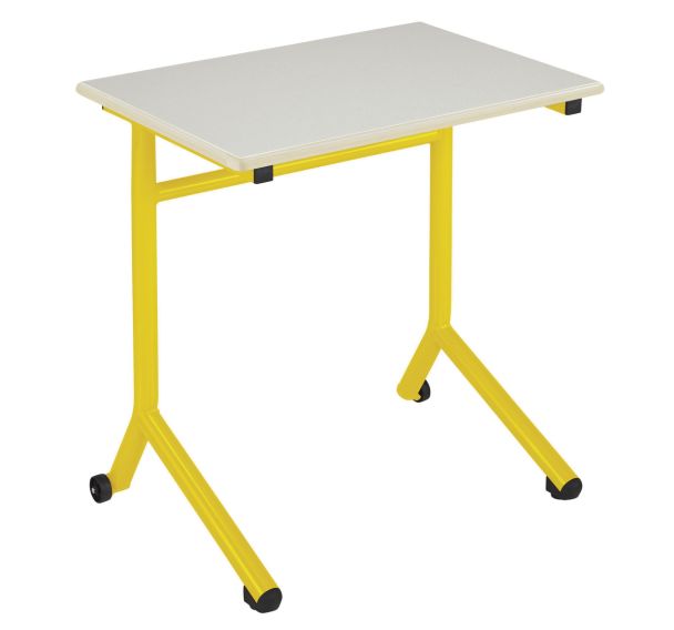 Table Atlas Mobile chants surmoulés Beiges, plateau Beige - Manutan Expert