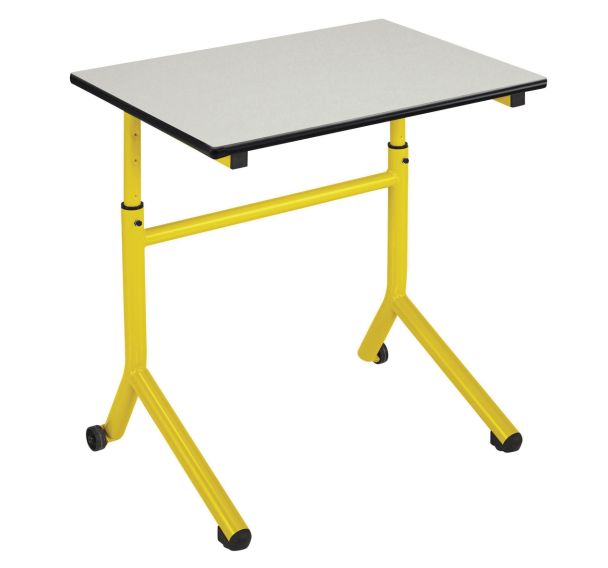 Table Atlas Mobile haut. réglable Blanc chant surmoulé -Manutan Expert