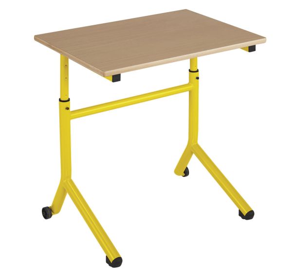 Table Atlas Mobile réglable chants alaisés hêtre - Manutan Expert