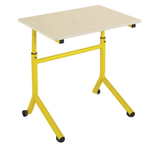 Table Atlas mobile haut. réglable Beige chant surmoulé-Manutan Expert