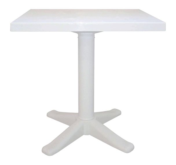 Table BANYOLES 70 x 70 cm polypropylène - blanc