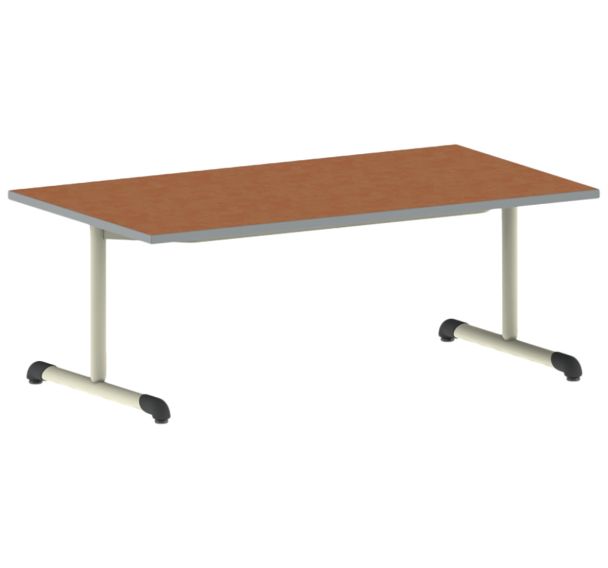 Table Bandana 140 x 80 cm fixe dégagement latéral softop Mobidecor