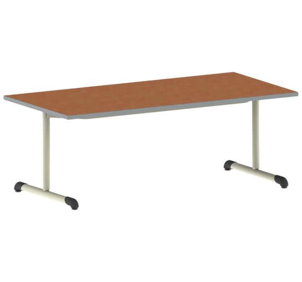 Table Bandana 160 x 80 cm fixe dégagement latéral softop Mobidecor