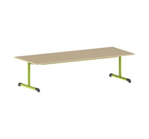 Table Bandana 200 x 80 cm fixe dégagement latéral stratifié Mobidecor