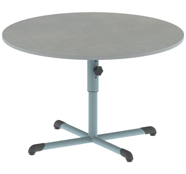 Table Bandana Ø 120 cm réglable piètement central T1 à T3 softop Mobidecor