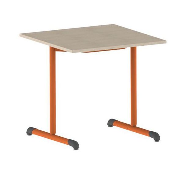 Table Bandana carrée 80 80 fixe dégagement latéral stratifié-Mobidecor
