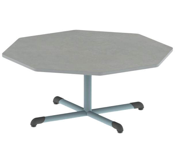 Table Bandana octogonale Ø 120 cm fixe piètement central softop Mobidecor