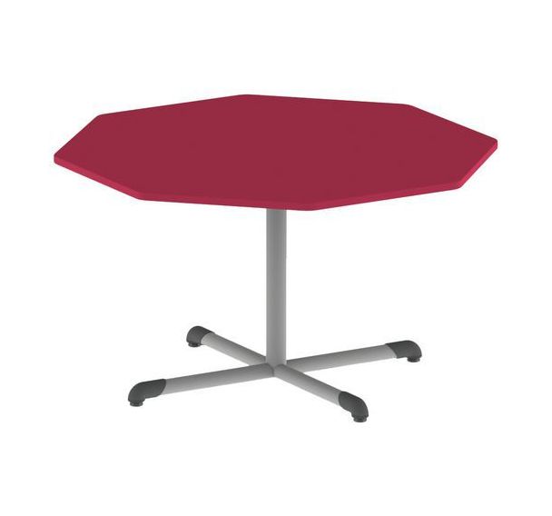 Table Bandana octogonale Ø 120 cm fixe piètement central stratifié