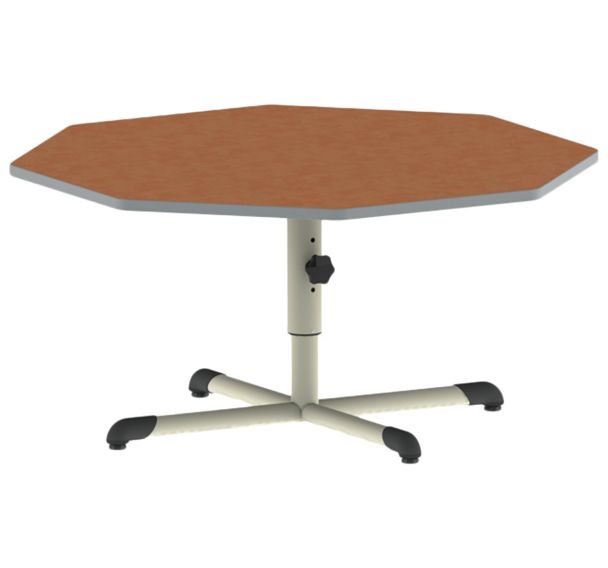 Table Bandana octogonale Ø 120 cm réglable piètement central softop Mobidecor