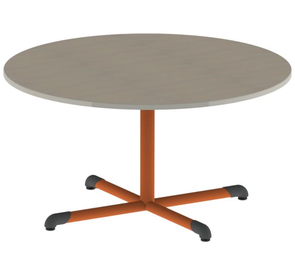Table Bandana ronde Ø120 cm piètement central stratifié polyuréthane Mobidecor