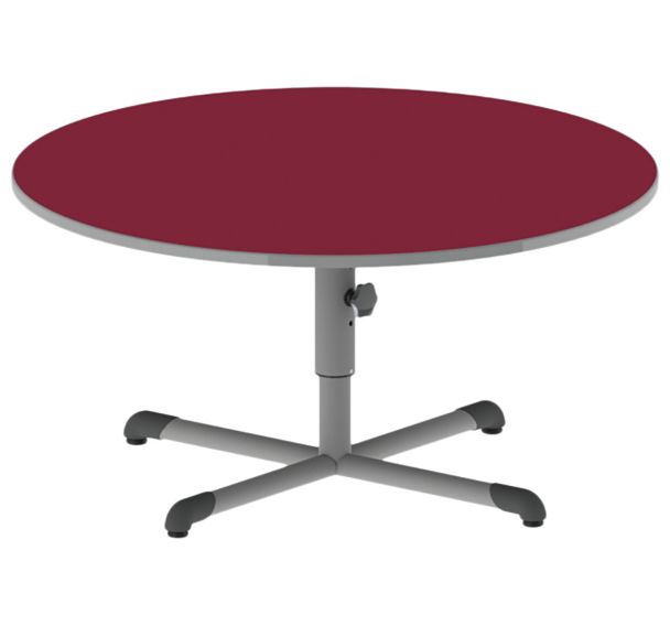 Table Bandana ronde Ø120 cm réglable PC stratifié polyuréthane Mobidecor