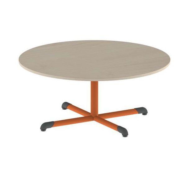 Table Bandana ronde Ø 120 cm fixe dégagement latéral stratifié