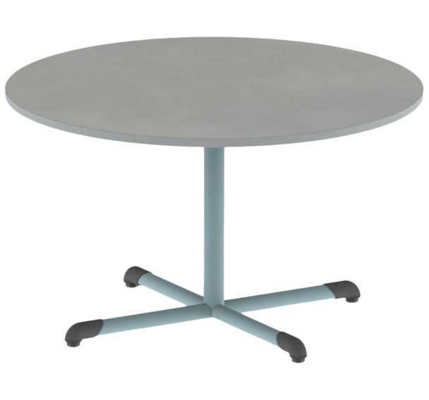 Table Bandana ronde Ø 120 cm fixe piètement central softop Mobidecor