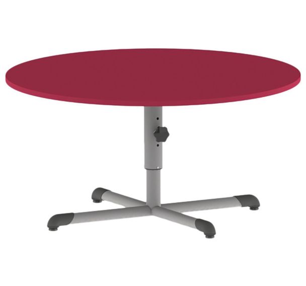 Table Bandana ronde réglable piètement central stratifié - Mobidecor