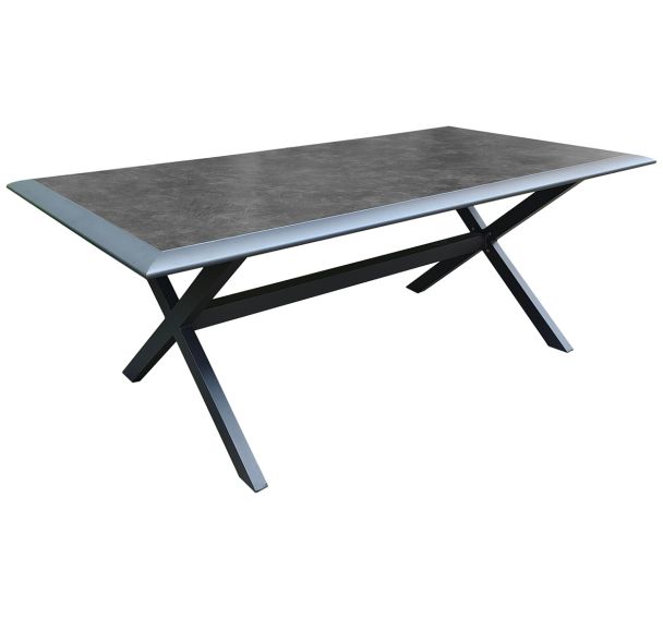 Table CERAM 194 x 104 cm céramique/alu - graphite