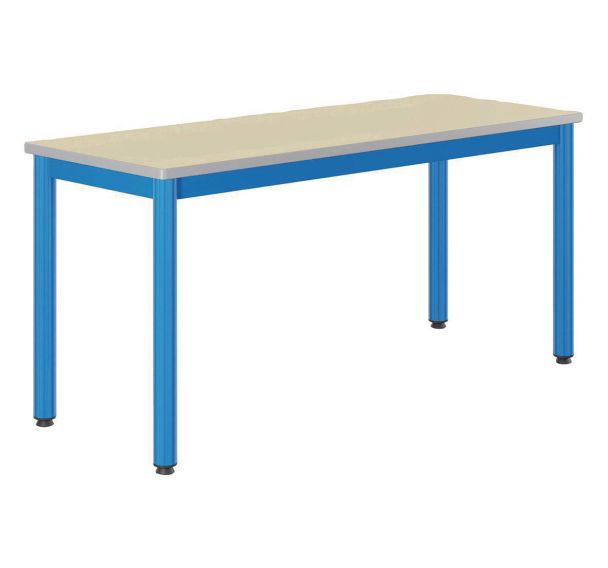 Table Carélie 130x50cm fixe strat coq oeuf chants polyurét - Mobidecor