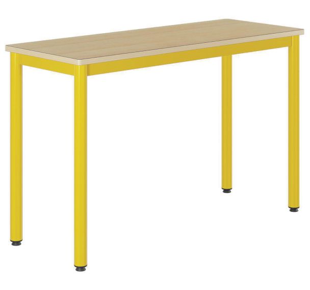 Table Carélie 130x50cm fixe stratifié hêtre chants alaisés - Mobidecor