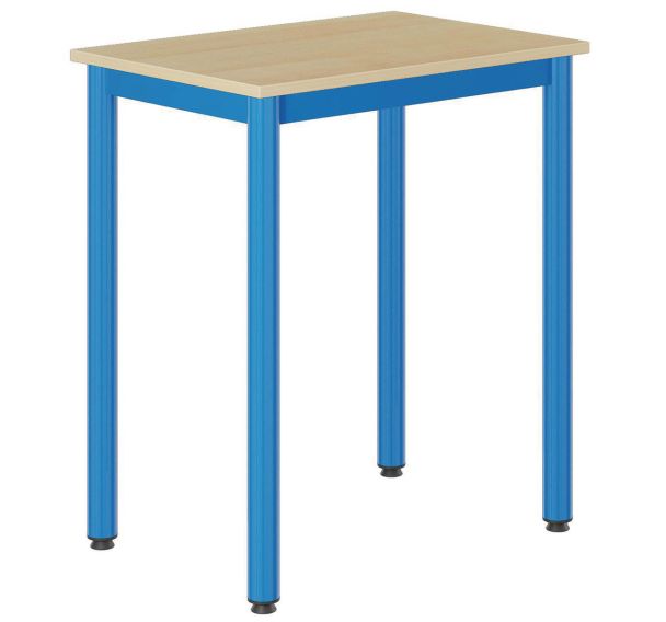 Table Carélie 70x50cm fixe méla hêtre chants polypropylène - Mobidecor