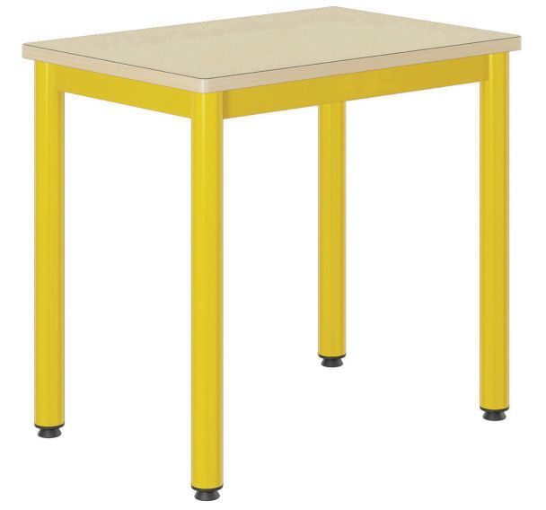 Table Carélie 70x50cm fixe strat coq oeuf chants alaisés - Mobidecor