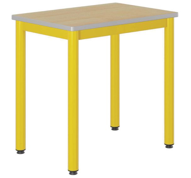 Table Carélie 70 x 50 cm fixe stratifié hêtre chants polyuréthane