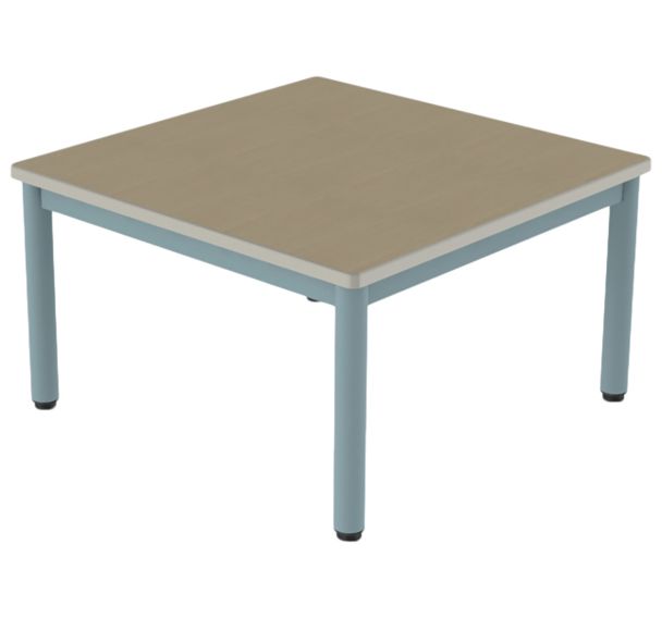 Table Carélie 80 x 80 cm 4 pieds stratifié polyuréthane Mobidecor