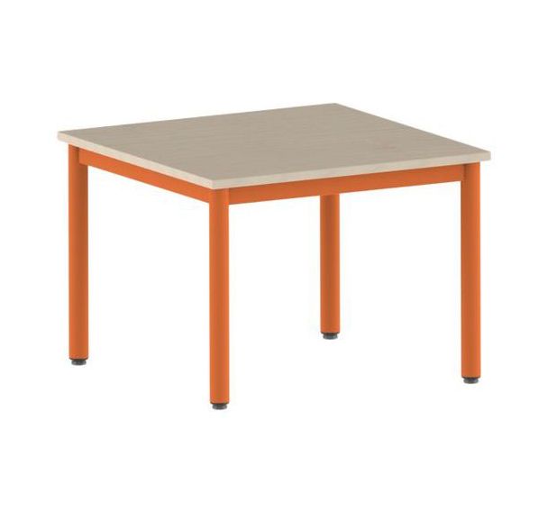 Table Carélie carrée 80 x 80 cm fixe 4 pieds stratifié Mobidecor