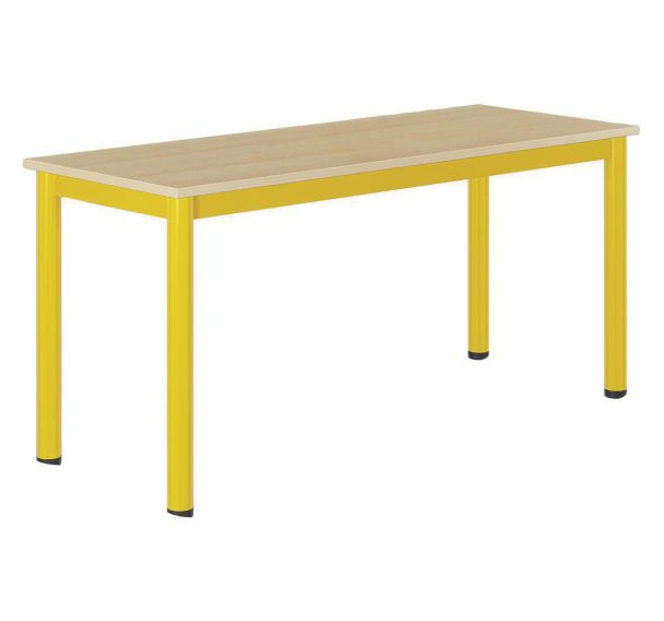 Table Carélie mobile 130x50 cm méla hêtre chants polypro. - Mobidecor