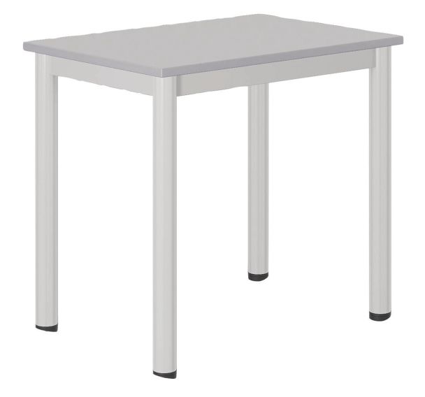 Table Carélie mobile 70 x 50 cm méla gris chants polypro. - Mobidecor