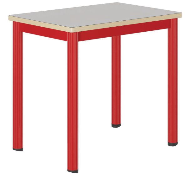 Table Carélie mobile 70x50cm stratifié gris chants alaisés - Mobidecor