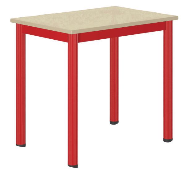 Table Carélie mobile 70x50 cm méla coq oeuf chts polypro. - Mobidecor